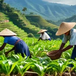 동티모르 GDP 구성 - **Prompt 1: "The Heart of Timor-Leste's Fields"**
    A wide shot of a vibrant, sun-drenched agricul...