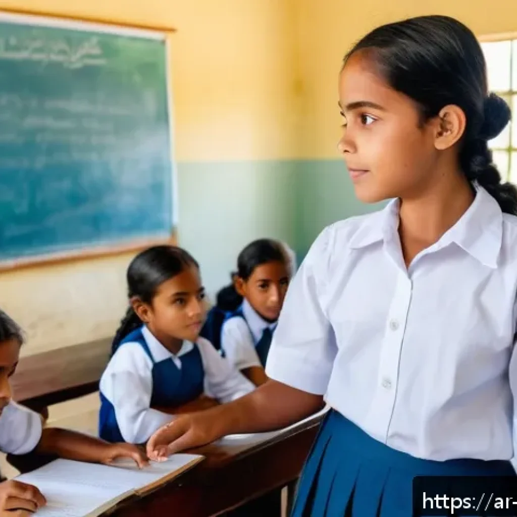 동티모르 국제 기구 활동 - A vibrant classroom scene in East Timor showing a diverse group of children aged 7-12 attentively le...