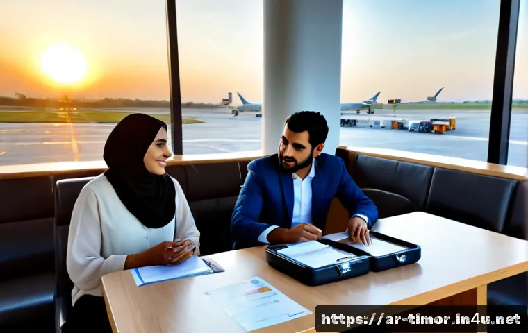 Home 17 동티모르 가는 방법 - Photorealistic travel planning scene for an Arab traveler visiting Timor-Leste, modestly dressed Mid...